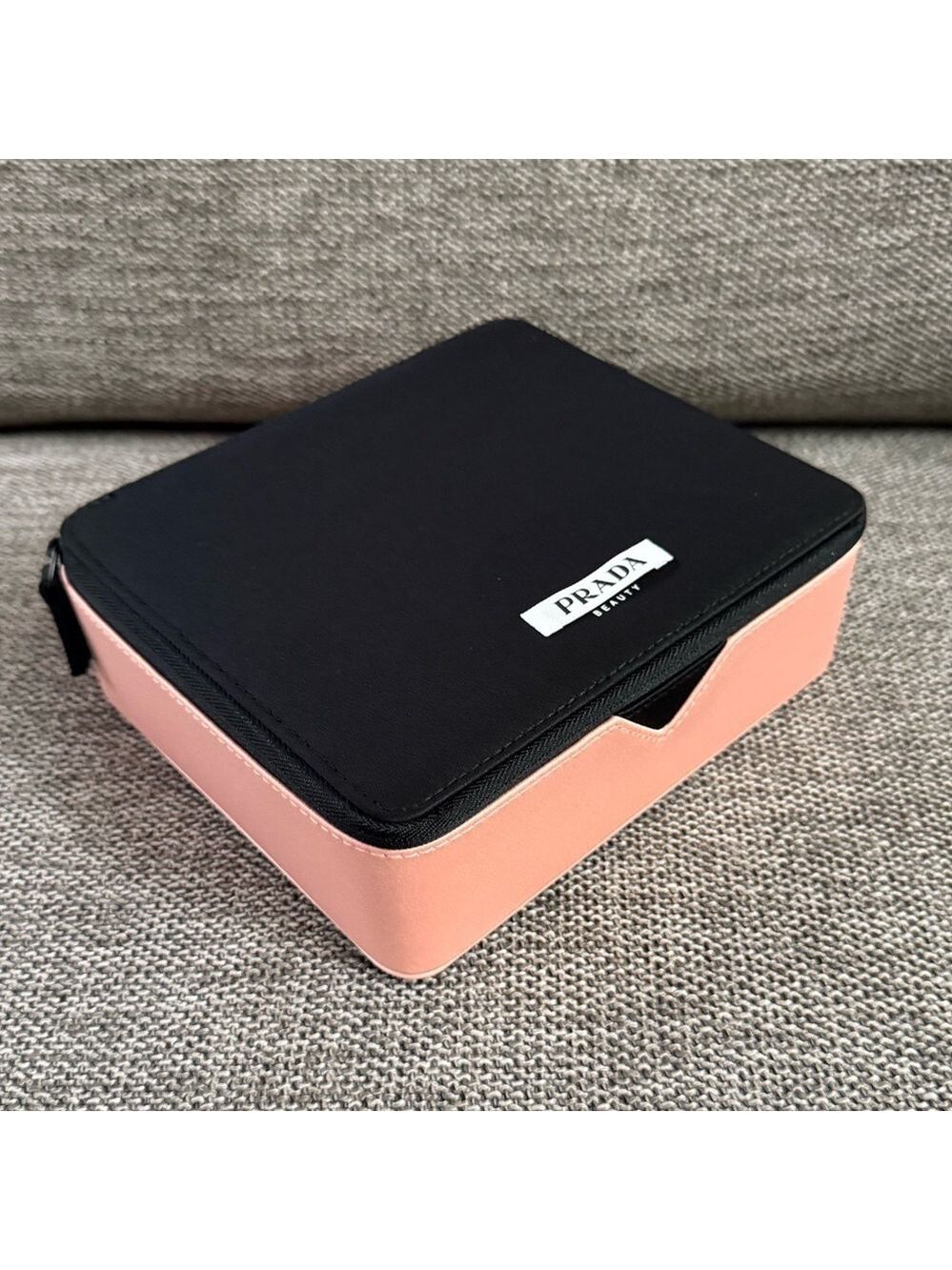 Prada Beauty Paradox Pouch Makeup Box Bag Black Pink New Authentic